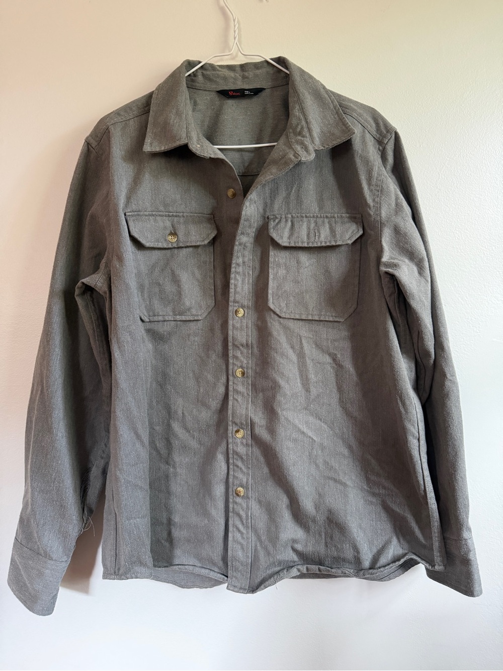 Stoic Men's Gray Shirt Jacket with Chest Pockets